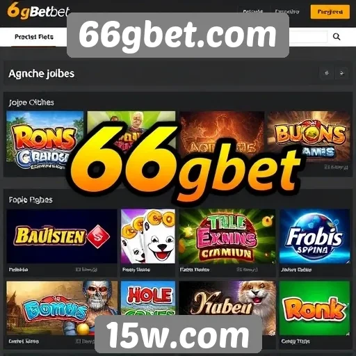 Variedade de jogos disponíveis no 66gbet